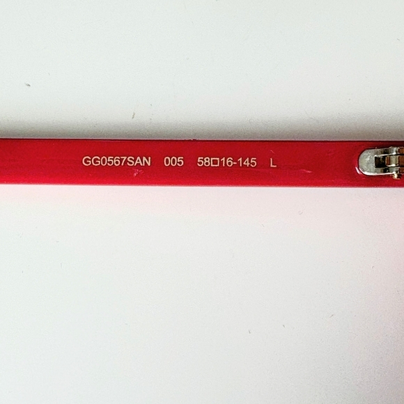 NWT - Gucci Red I Love You Square Sunglasses And Case - Picture 16 of 16